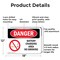 Signmission Battery Charging Area No Smoking Danger Sign, Aluminum, 18in W x 12in L, 2PK OS-2PACK-DS-A-1218-L-1040 - alternate 5